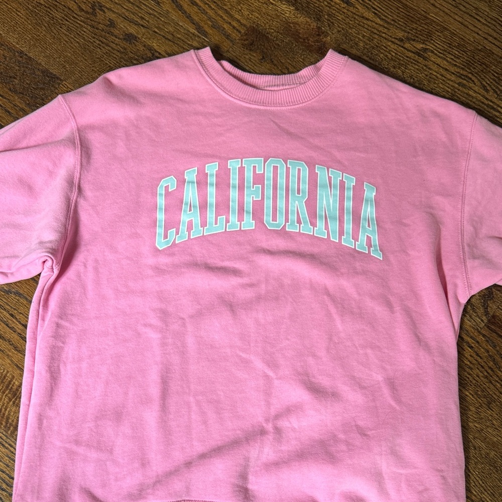 Hollister Pink Kids Sweatshirt with California Print